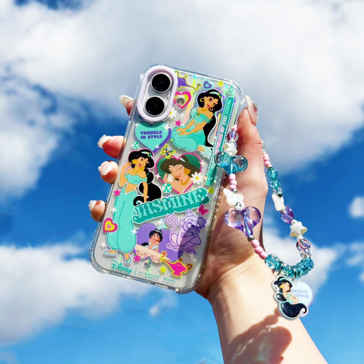 ディズニー　ストラップ フォンストラップ Drop3 ジャスミン アラジン ディズニー プリンセス