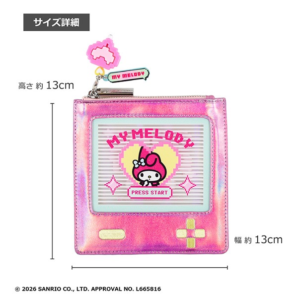 フラットポーチ SR Pixelアート マイメロディ PIX | ポーチ