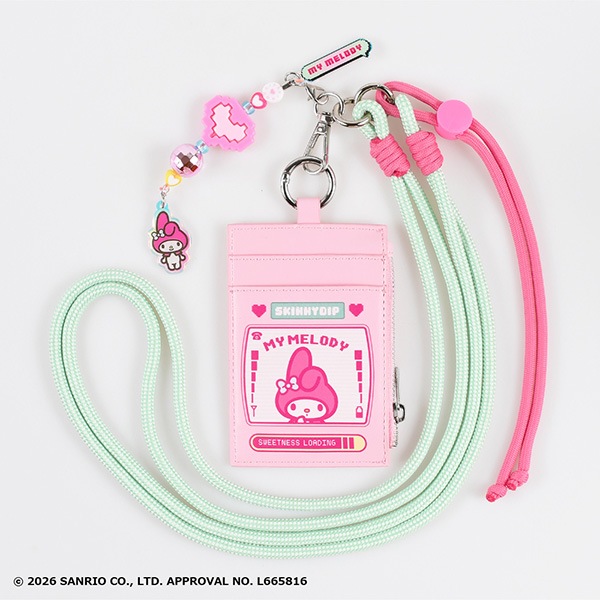 【激レア】　マイメロディ ケース入りメモ付きレタースタンド❤︎未開封品❤︎ ショルダーロープストラップ付IDカードケース SR Pixelアート マイ