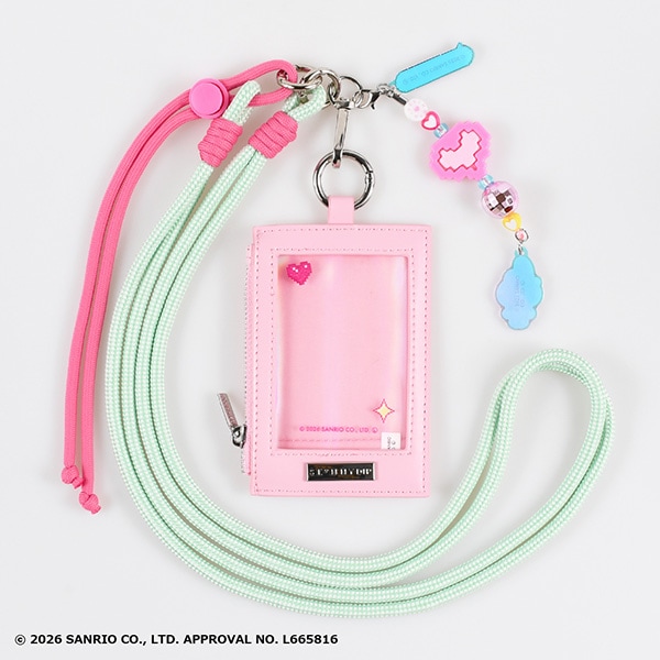 激レア！Rady♡マイメロディ♡小物入れ ショルダーロープストラップ付IDカードケース SR Pixelアート マイ