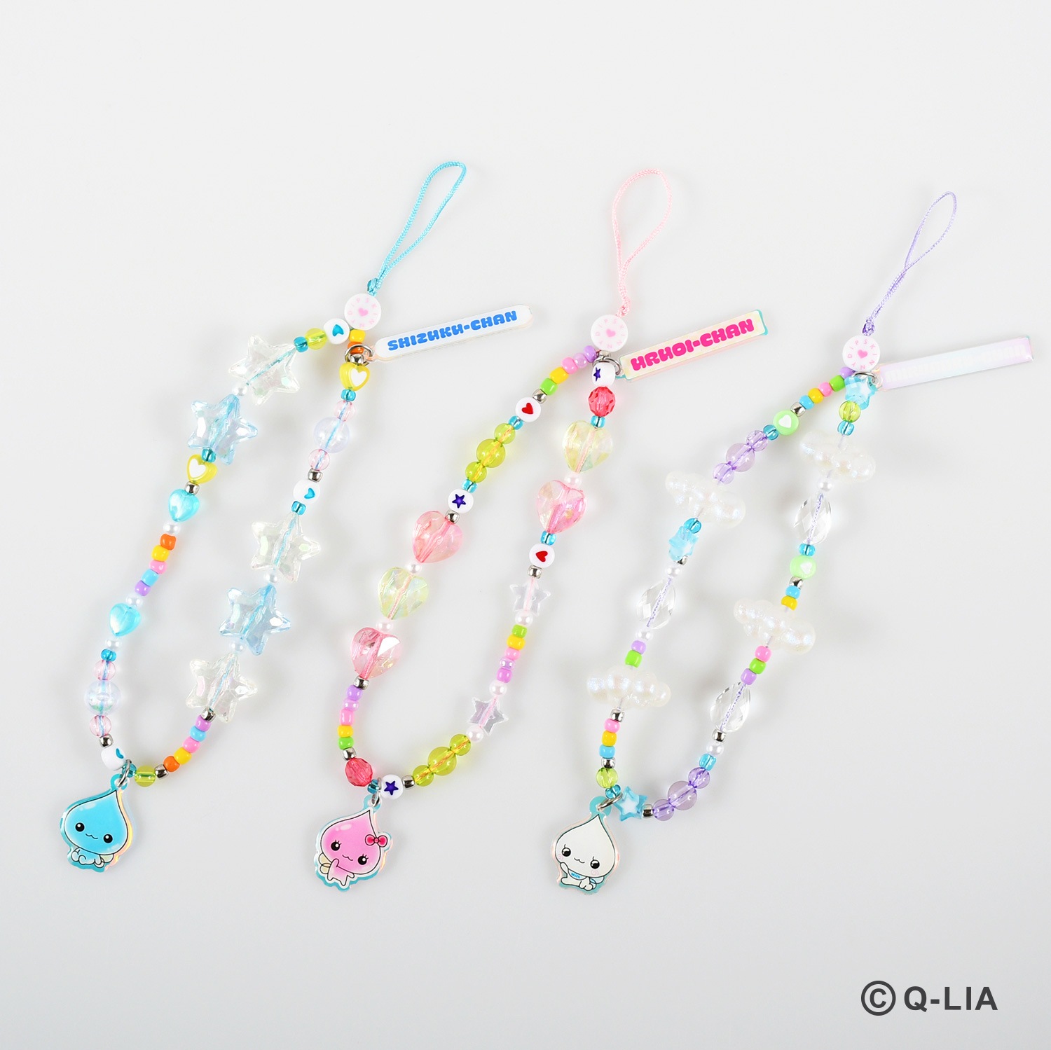 ビーズフォンストラップ しずくちゃん うるおいちゃん みるみるちゃん