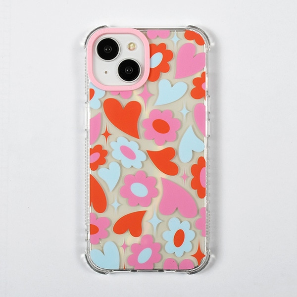 【SKINNYDIP】iphoneケース クレヨンフラワー 花柄 iPhone用ケース グルービーフラワーハート | iPhone用ケース