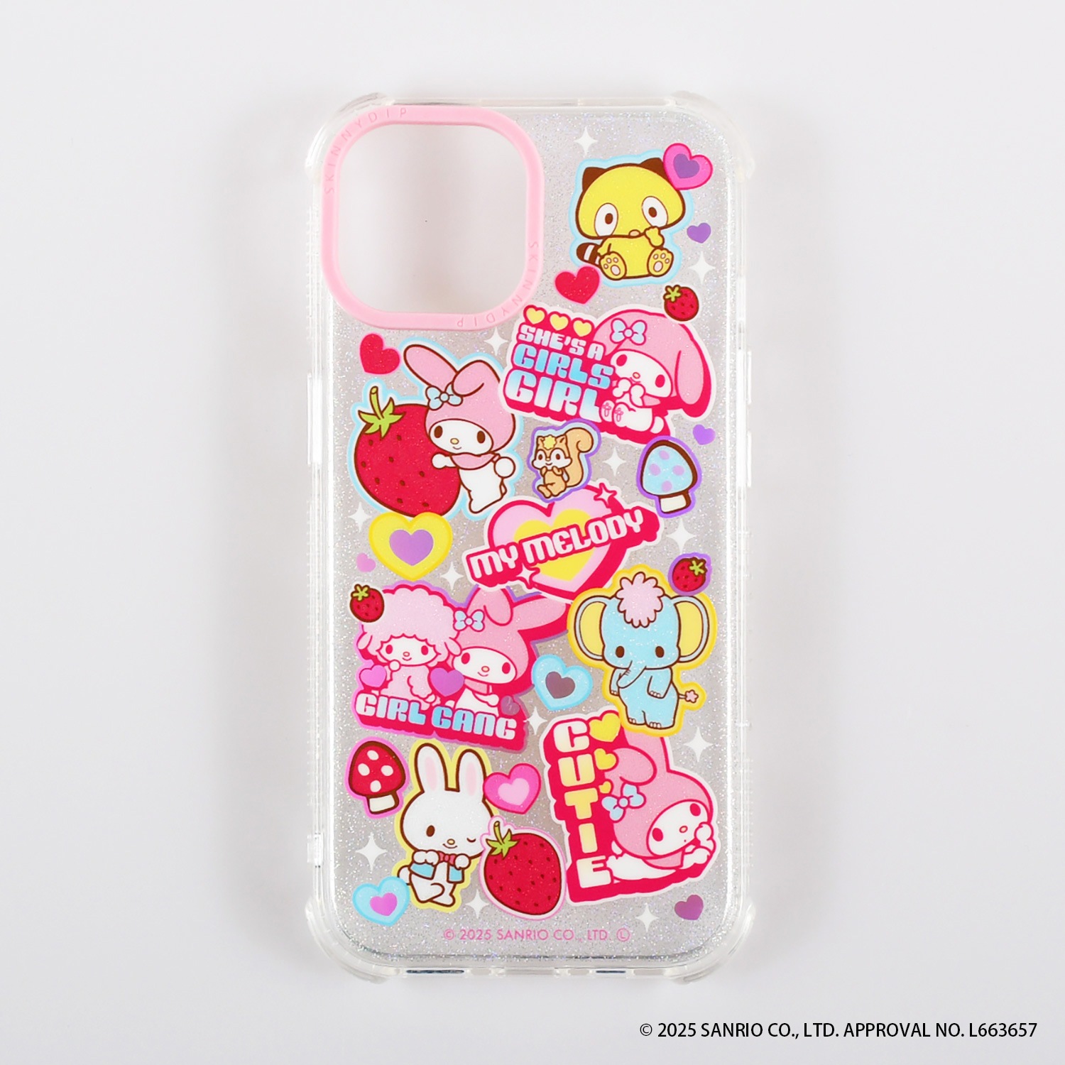 マイメロディ　スキニーディップ　iPhone16　ケース　ポーチ　ストラップ iPhone14/15/16/17シリーズ用 ケース マイメロディ Y2K サンリオ