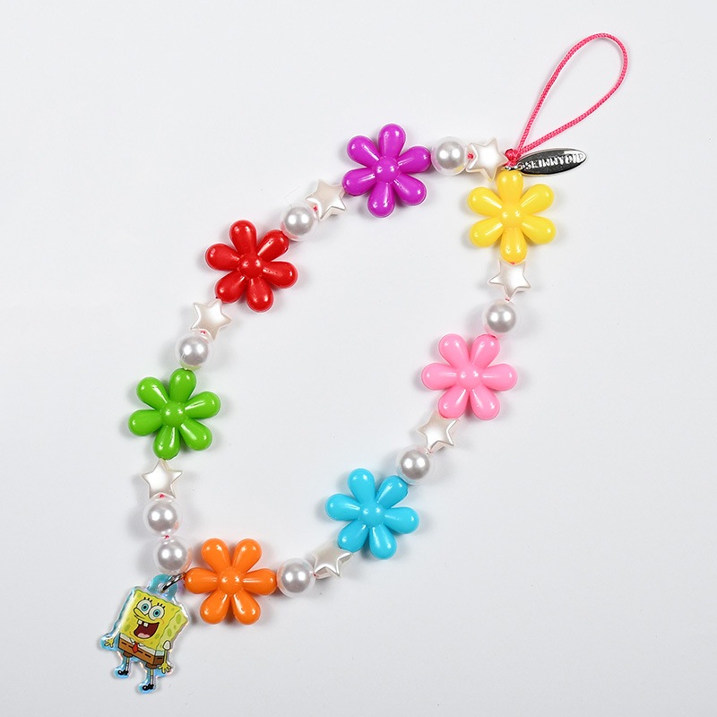フォンストラップ スポンジボブ フラワーズ オールスター | ストラップ