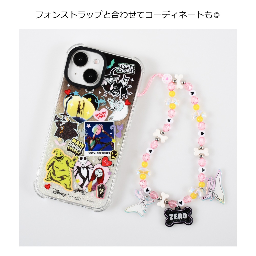 MARY QUANT Disneyナイトメア ゼロ iPhone16 ケース iPhone用ケース ナイトメアー・ビフォア・クリスマス ハロウィンタウン