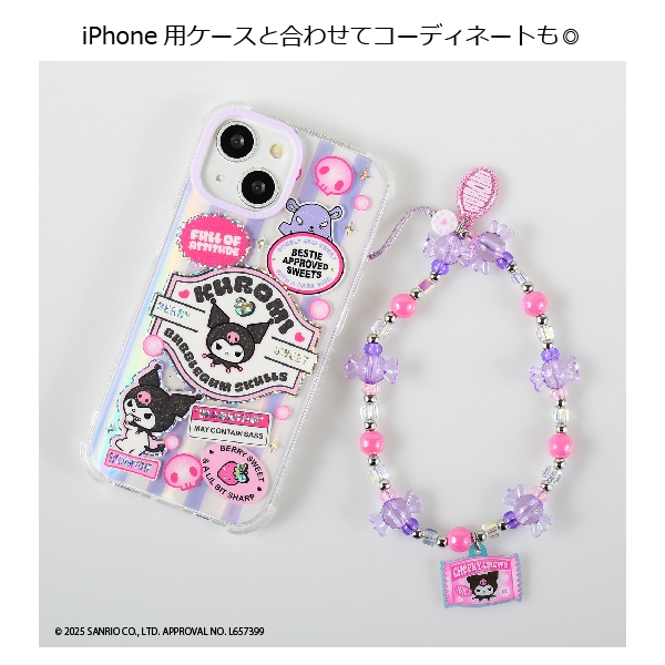 ビーズフォンストラップ クロミ マイメロディ ハローキティ CANDY