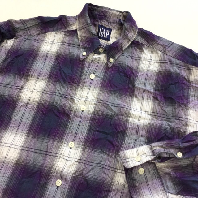 90's GAP ギャップ 長袖シャツ チェックシャツ 送料無料 XL/白・紫 大きい ビッグ アメリカ輸入 USA アメカジ ブランド ワークシャツ 古着卸-SPEC.CO.,LTD. 90's GAP ギャップ 長袖シャツ チェックシャツ 送料無料 XL/白・紫 大きい ビッグ アメリカ輸入 USA アメカジ ブランド ワークシャツ 古着卸-SPEC.CO.,LTD.