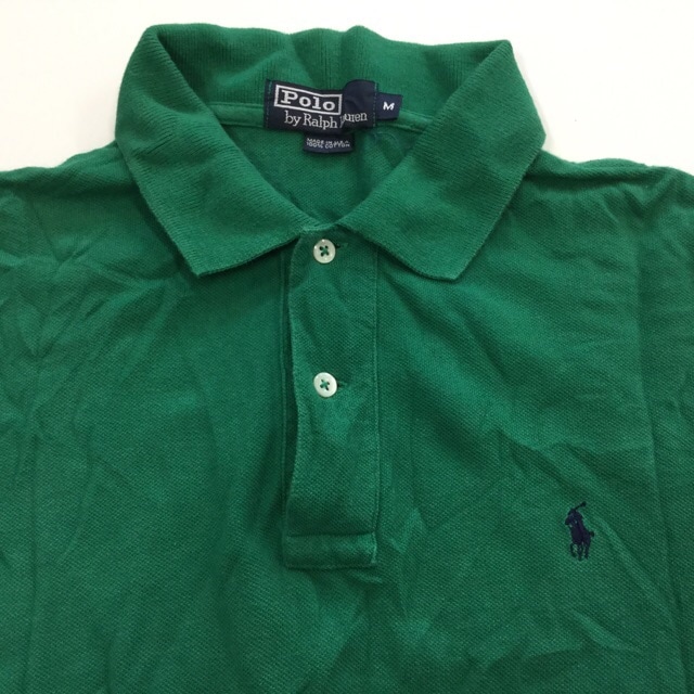 レア USA古着○ポロラルフローレン ポロシャツ 半袖 グリーン M 中古・古着通販】POLO RALPH LAUREN (ポロ・ラルフローレン
