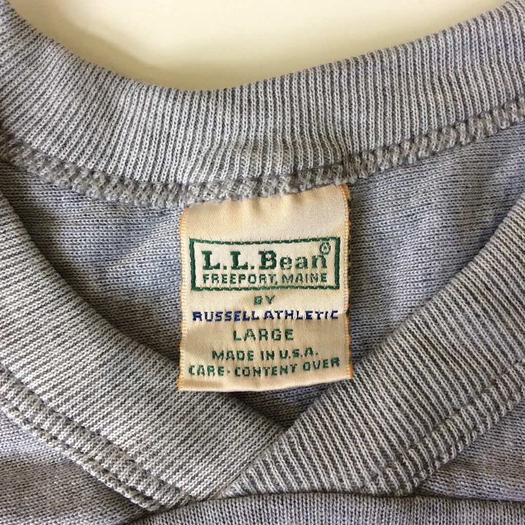 RUSSELL ATHLETIC ×ＬＬbean グレー XL フットボールT L.L.BEAN x RUSSELL L.L.ビーン x ラッセル 無地 フットボールTシャツ