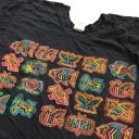 アメリカ古着 半袖Tシャツ チュニック 送料無料 レディース フリー/黒・ブラック ビッグTシャツ アメカジ ビーズ調 アニマル 古代絵風 古着卸 業販 ワンピース|レディース|アメリカ古着