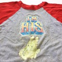 80's downerwear ʡ ӥơ ١ܡT 7ʬT ꥫľ͢  L/ߤꥰ졼x I'M HIS  MADE IN USA  饰 ץ ᥫ  岷 ̵