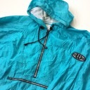 Wilson ウィルソン アメリカ直輸入 ハーフジップパーカー ナイロンジャケット 送料無料 メンズ M/水色 プルオーバー ウインドブレーカー 90’S USA アメカジ スポーツ カジュアル ブラ