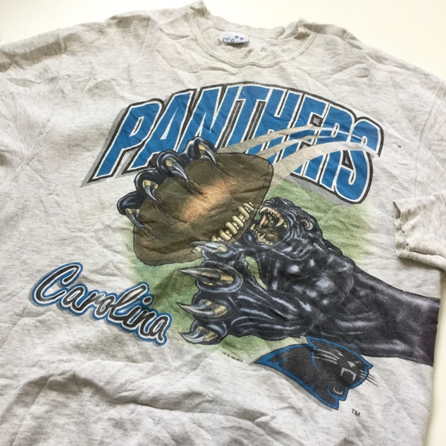 USA製　STARTER NFL PANTHERS スウェット　グレー　ラメ USA製 STARTER NFL PANTHERS スウェット グレー ラメ USA製