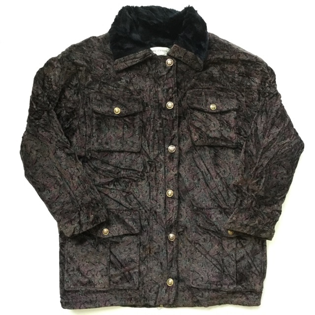 JONES NEW YORK ベロアジャケット アメリカ直輸入 ベロアコート 内ボア 