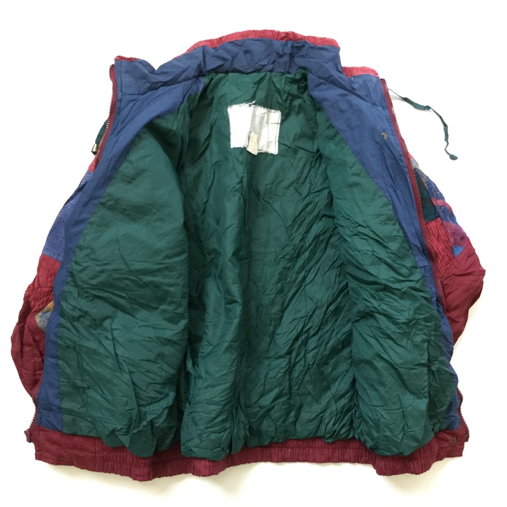 AMERICAN RHINO コットンジャケット L オレンジ×ホワイト レディース