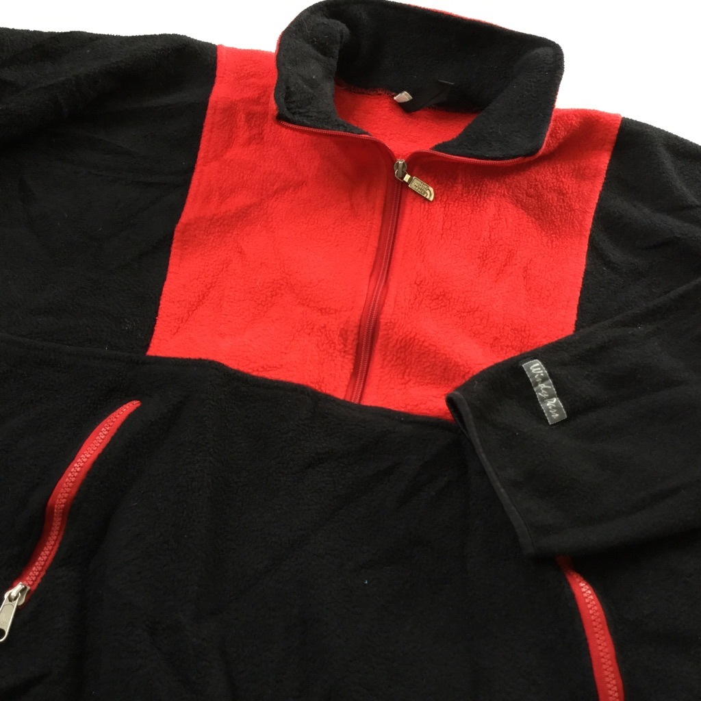 80s-90'S The North Face WINDY PASS Half Snap Fleece Pullover Made in USA Men's L Size Vintage polyester black type Vintage Second Hand main image 1