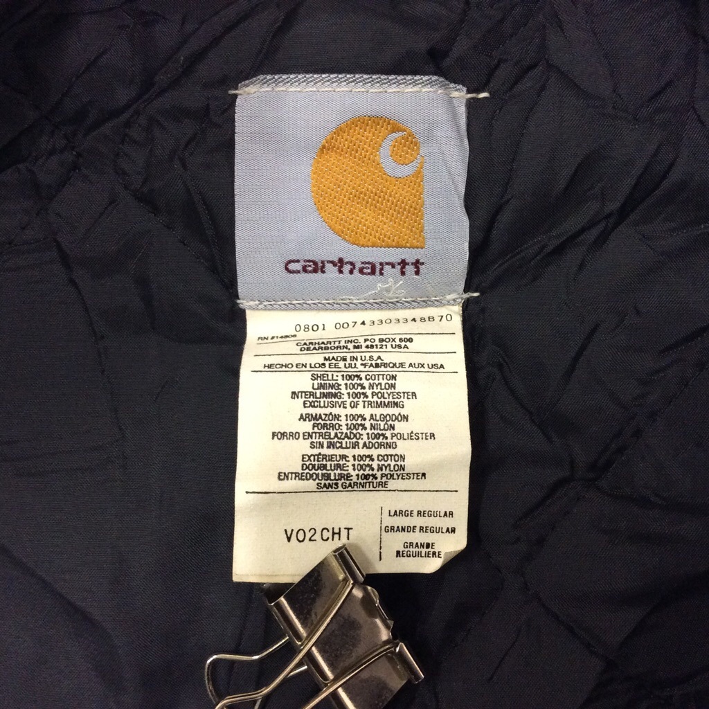 Carhartt �����ϡ��� ���å��� ��ܥ� ���㥱�åȥ٥��� ������㥱�å� ����̵�� ��ǥ����� L-M/���ߥ� ����ꥫ͢�� USA ���ᥫ�� �֥��� ���� ����ץ� �����ȥɥ� ���� Ϸ�� ���岷 ���� �礭�� �ӥå� �����С�
