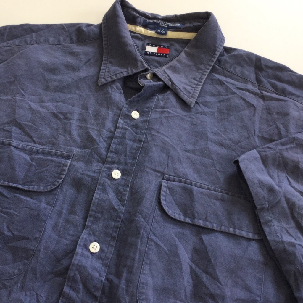 TOMMY HILFIGER �ȥߡ��ҥ�ե����� Ⱦµ����� ����̵�� ��� 17/���� ��ͥ󥷥�� ����ꥫ͢�� USA ���ᥫ�� �֥��� ̵�� ���岷 ���� �����奢�� �礭�� �ӥå� �����С� XL LL