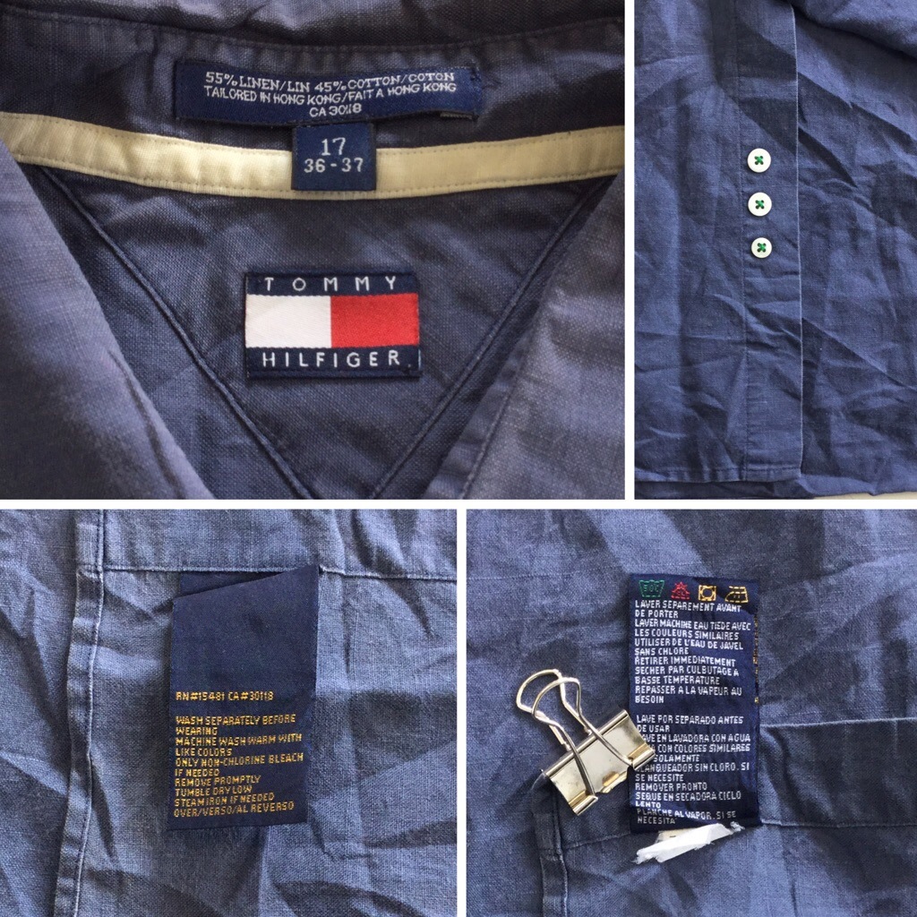 TOMMY HILFIGER �ȥߡ��ҥ�ե����� Ⱦµ����� ����̵�� ��� 17/���� ��ͥ󥷥�� ����ꥫ͢�� USA ���ᥫ�� �֥��� ̵�� ���岷 ���� �����奢�� �礭�� �ӥå� �����С� XL LL
