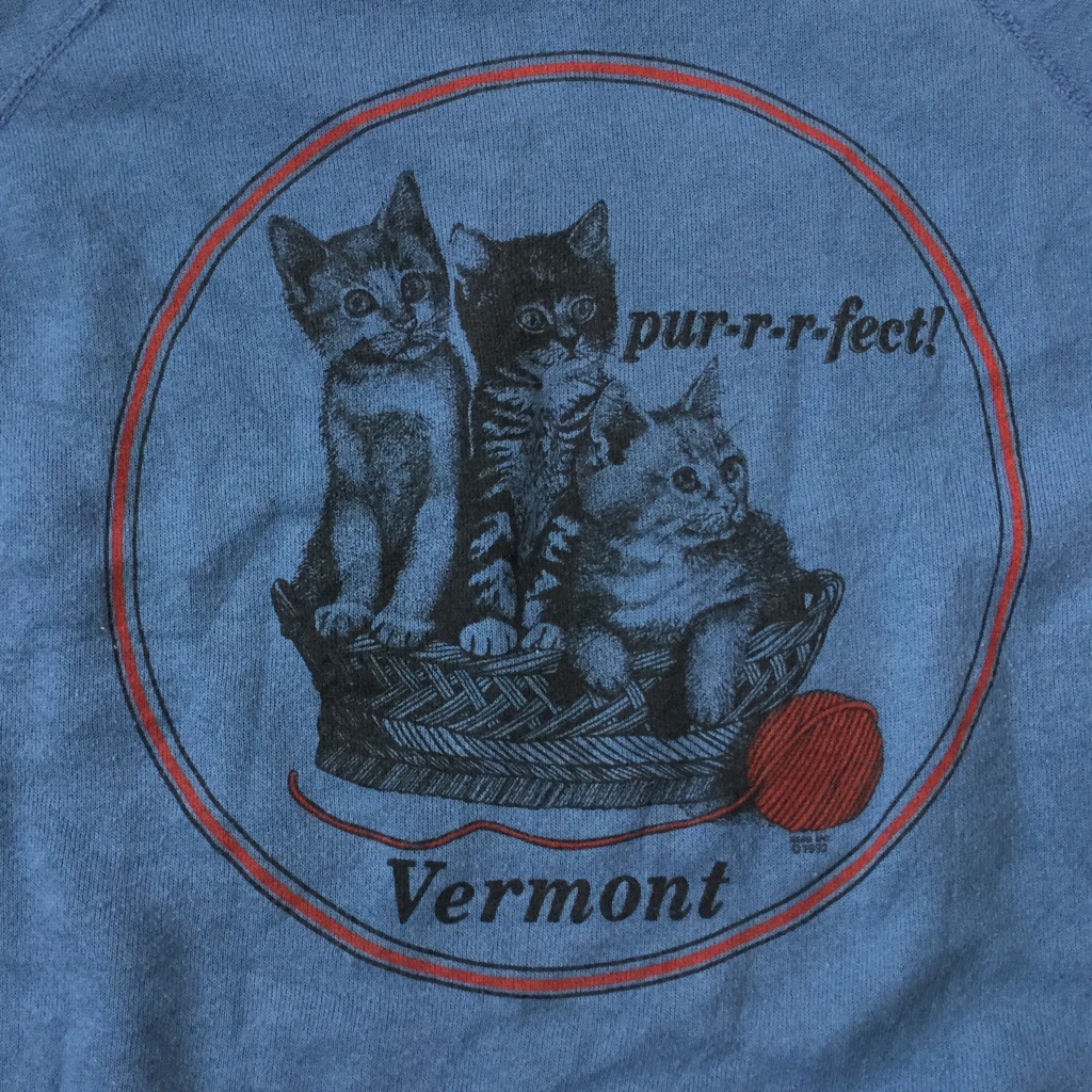VERMONT ǭå ꥫľ͢ ȥ졼ʡ ̵  XL/֥롼졼 cat ǭ ӻ ᥫ 饰󥹥꡼ 4ܿ TULTEX 岷  MADE IN USA 礭 ӥå С pur-r-r-fect!