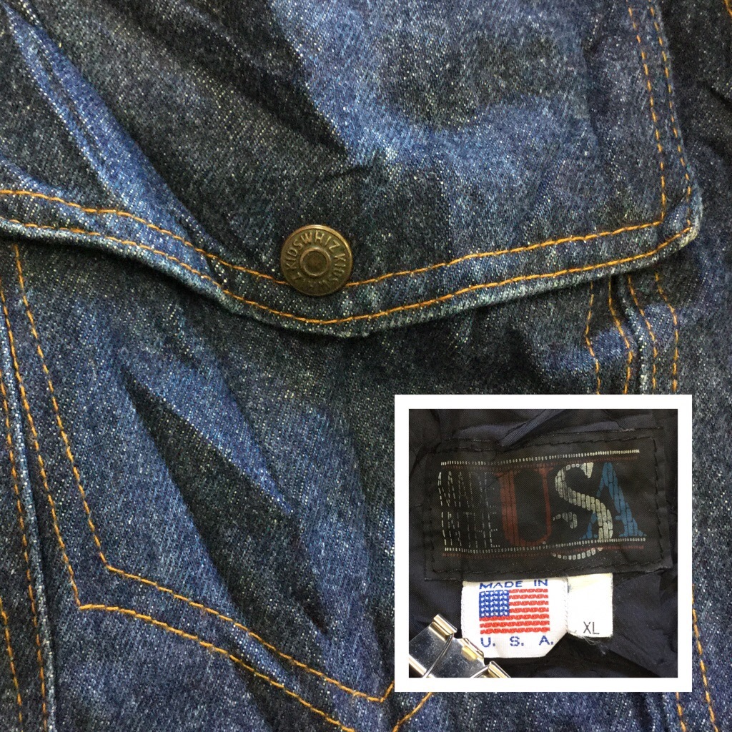 ����ꥫ���� �ǥ˥ॸ�㥱�å� G����� ����ȥ饤�ʡ� ��� XL/�ǥ˥�֥롼 ����̵�� MADE IN THE U.S.A. ��������� ��� ���ᥫ�� 4�ݥ� ľ͢�� ����� ���� �礭�� �ӥå� �����С�