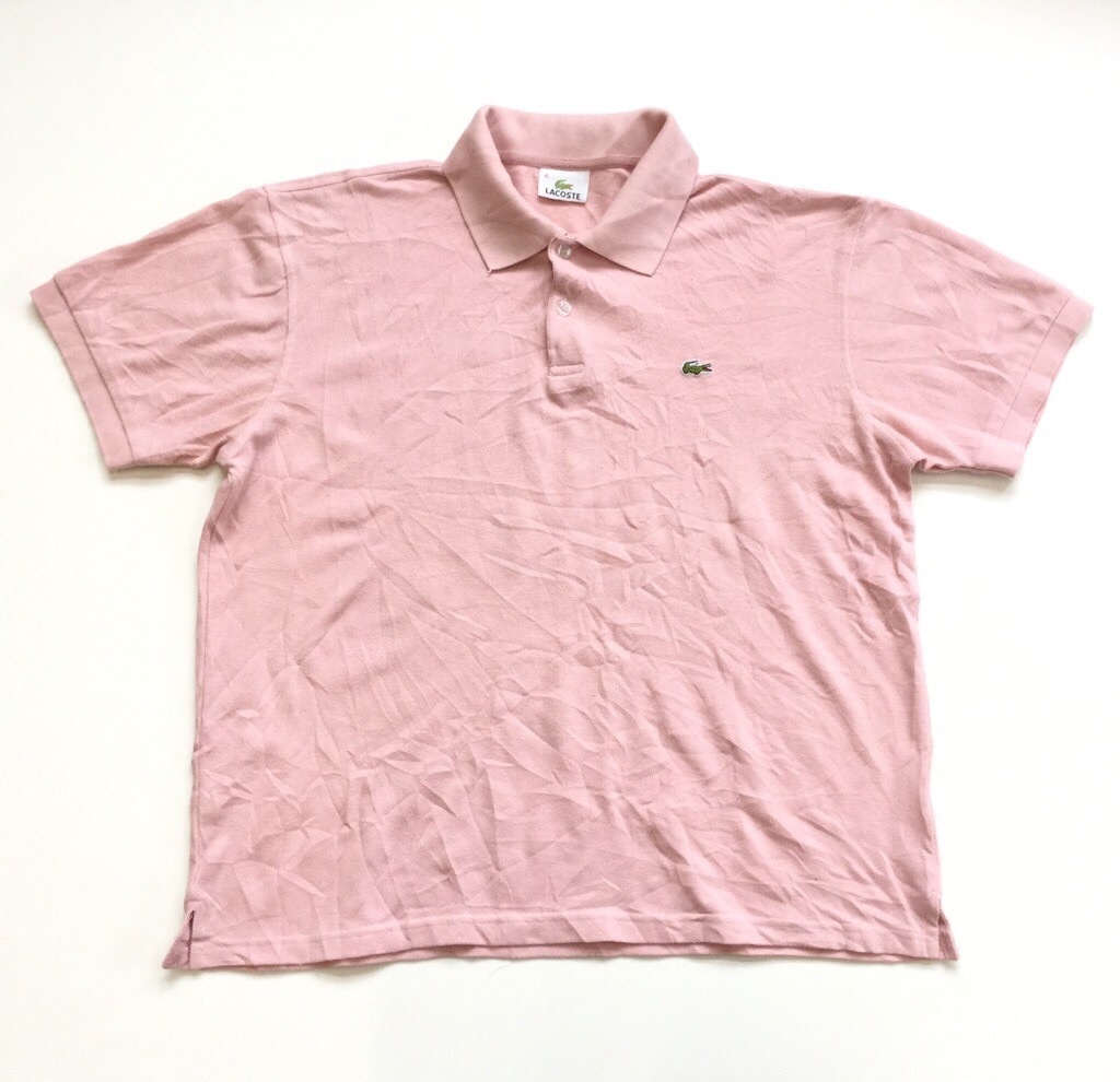 Lacoste ラコステ 鹿の子 半袖ポロシャツ 送料無料 メンズ Xl ピンク ワンポイント ブランド アメカジ シンプル 定番 無地 古着卸 業販 大きい ビッグ オーバー ー品切れー Spec Co Ltd