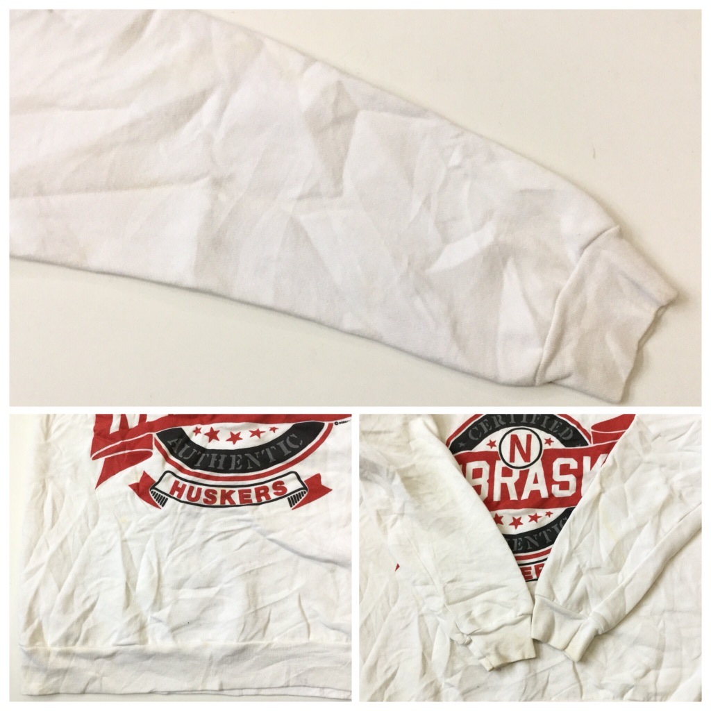 NEBRASKA HUSKERS �֥ͥ饹�� �ϥ������� ����ꥫľ͢�� �������å� �ȥ졼�ʡ� ����̵�� ��� L/42-44/�� ����ե� �եåȥܡ��� MADE IN USA NFL ���ݡ��� ���դ� ��ǥ����� ��˥��å��� ���岷 ����