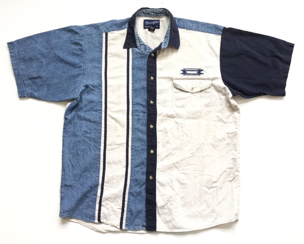 Wrangler ラングラー 総柄 馬プリント 半袖ウエスタンシャツ XLサイズ