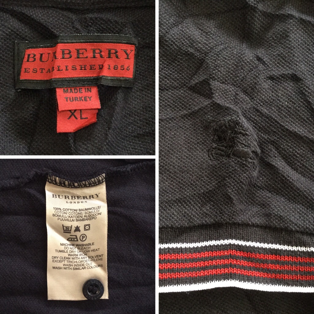 BURBERRY �С��Х꡼ Ⱦµ�ݥ������ ����̵�� XL/�����֥�å� ���� �ɽ� �֥��� ���λ� ���ݡ��� �����奢�� ����ꥫ͢�� USA ���岷 �礭�� �ӥå� �����С�