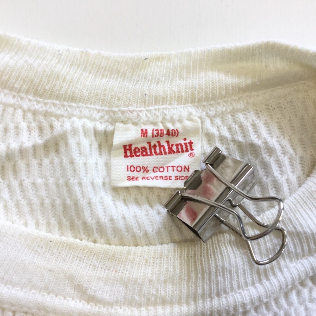 Healthknit ヘルスニット オールド アメリカ古着 サーマルtシャツ 長袖tシャツ メンズ M 生成 ロンt ワッフル アメカジ インナー アウター Usa 送料無料 スポーツ 古着卸 スエット ー品切れー Spec Co Ltd