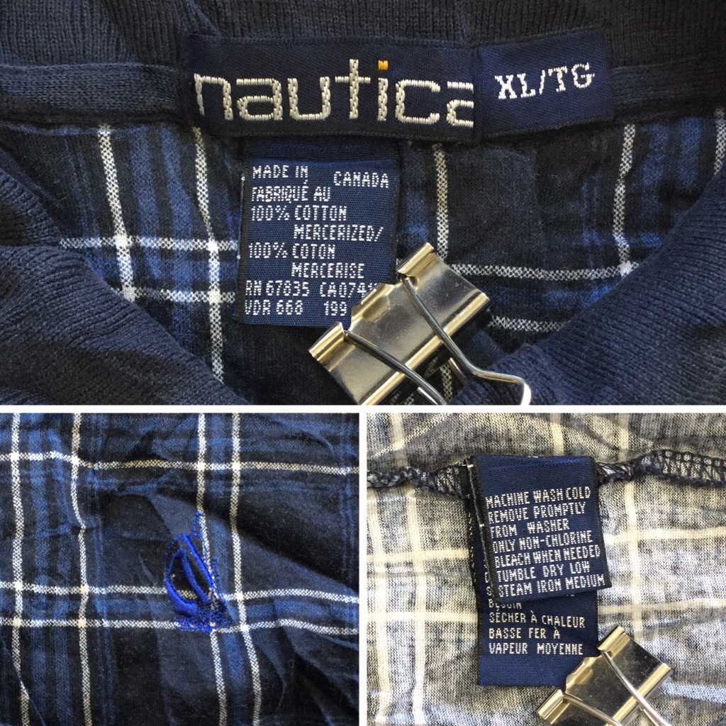 NAUTICA �Ρ��ƥ��� ���ʥ��� Ⱦµ�ݥ������ ���� XL/��x�����å� ����̵�� ����ꥫ͢�� �١����å� ���ᥫ�� USA CANADA �֥��� ���岷 ����