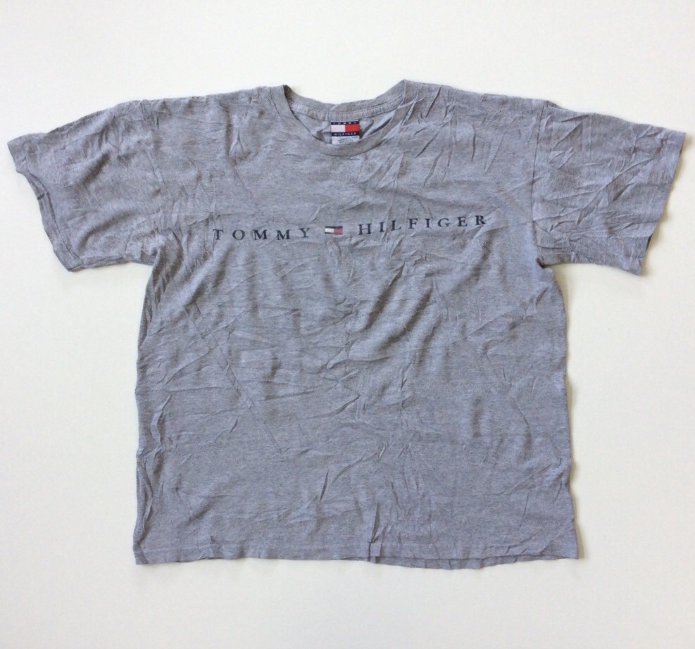 TOMMY HILFIGER �ȥߡ��ҥ�ե����� ����ץ� ���� ȾµT����� USA�� ����̵�� L/���졼 ����ꥫ͢�� �֥��� ���ᥫ�� �١����å� 90's