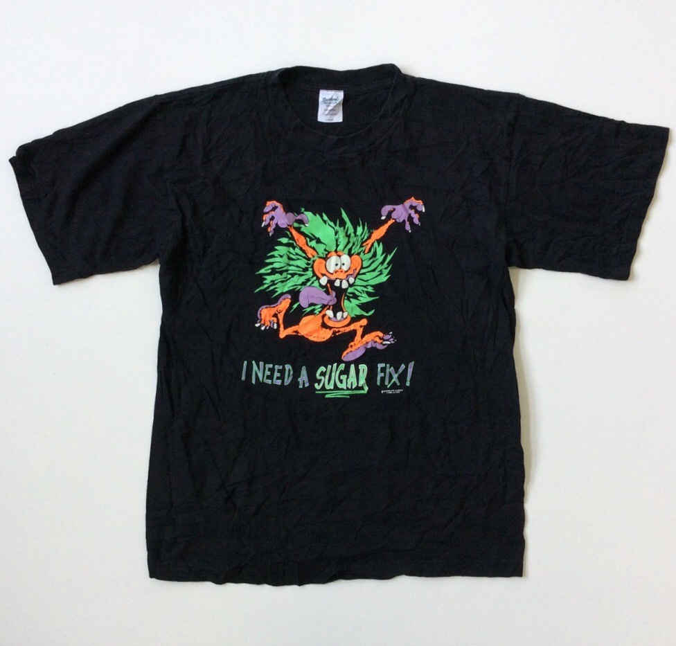 I NEED A SUGAR FIX ����ꥫ͢�� ȾµT����� ����̵�� L/�����֥�å� ���ᥫ�� USA 90's BRIELAND GRAPHICS �߸� BUGABOO ���岷