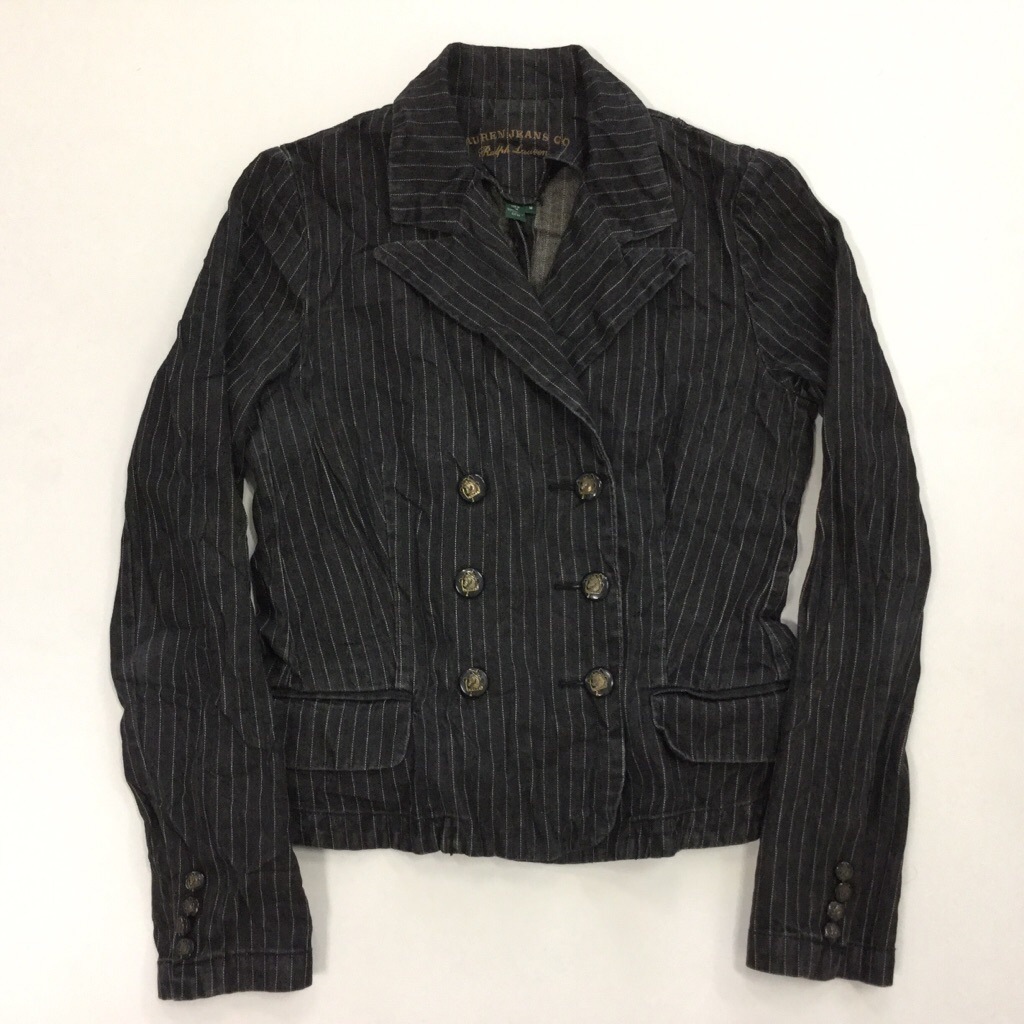 LAUREN JEANS CO. Ralph Lauren ������� ������ ����ꥫ͢�� ��ǥ����� �ǥ˥ॸ�㥱�å� M/�֥�å� ����̵�� �֥��� ���ᥫ�� USA����