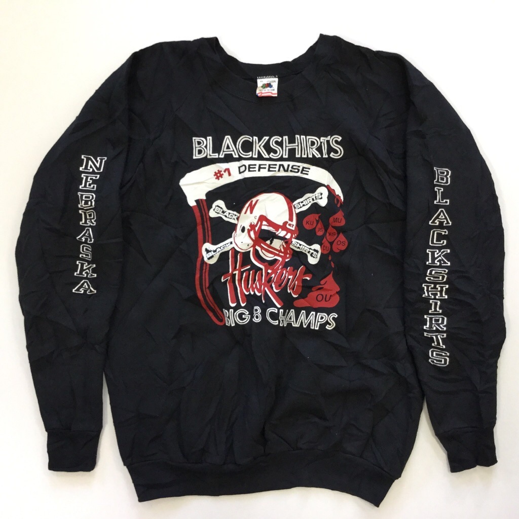 ����ꥫ���� �������å� �ȥ졼�ʡ� NEBRASKA Huskers XL/�����֥�å� ����ե� FRUIT OF THE LOOM MADE IN USA  ����̵�� ͢���� ���ݡ��� �饰��� ���岷 ���� �����å� �礭�� �ӥå� �����С�