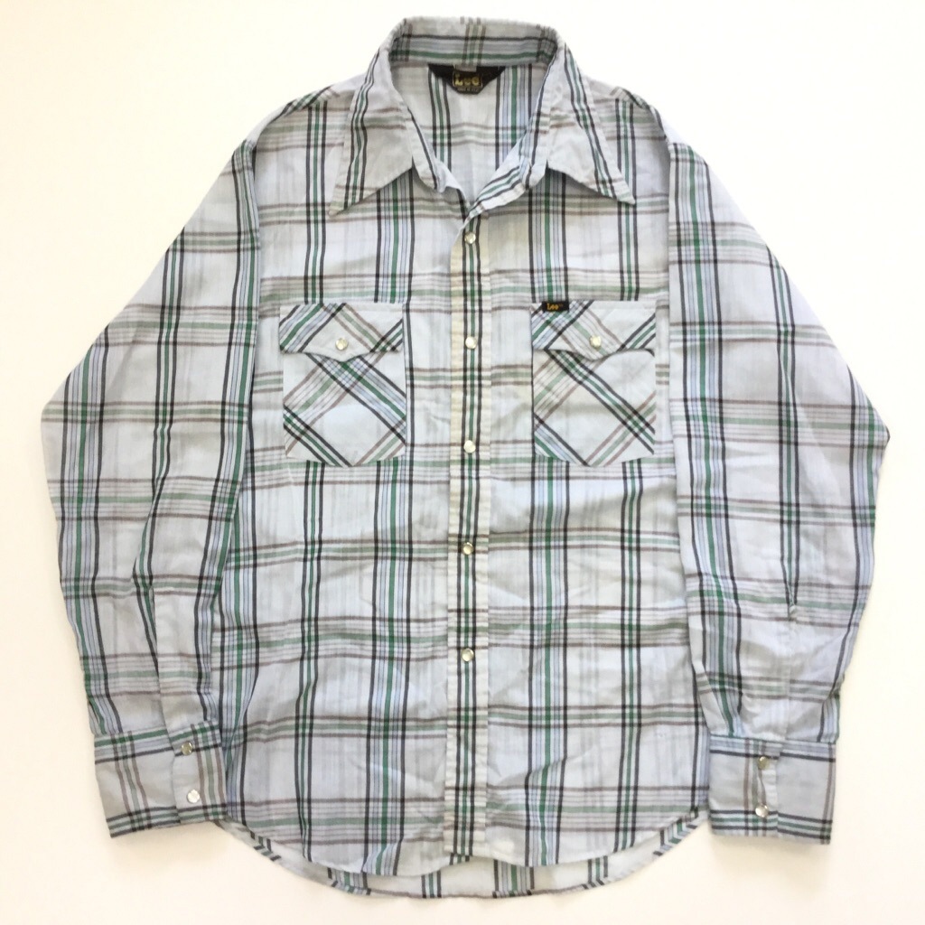 Lee �꡼ Ĺµ���������󥷥�� ���ʥåץܥ��� ����̵�� L/�忧�� MADE IN U.S.A. ���ᥫ�� ����ꥫ͢�� ���岷 ����