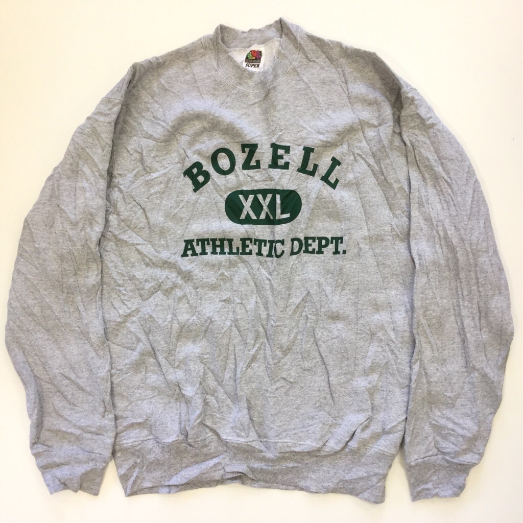 ꥫ å ȥ졼ʡ FRUIT OF THE LOOM XL/ߤꥰ졼  MADE IN USA åͥå ̵ ͢ ݡ 岷  å 礭 ӥå С