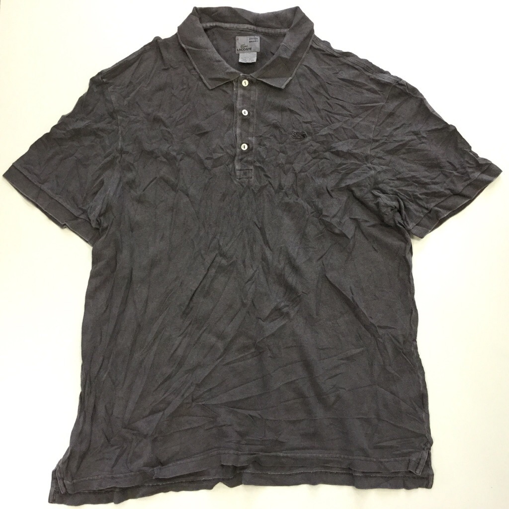 LACOSTE �饳���� Ⱦµ�ݥ������ ����̵�� XL 9/���졼 VINTAGE WASHED �ӥ�ơ������ ����ꥫľ͢�� ���ݥ���� �֥��� ���λ� �١����å� �ץ졼�� USA���� �礭�� �ӥå� �����С�