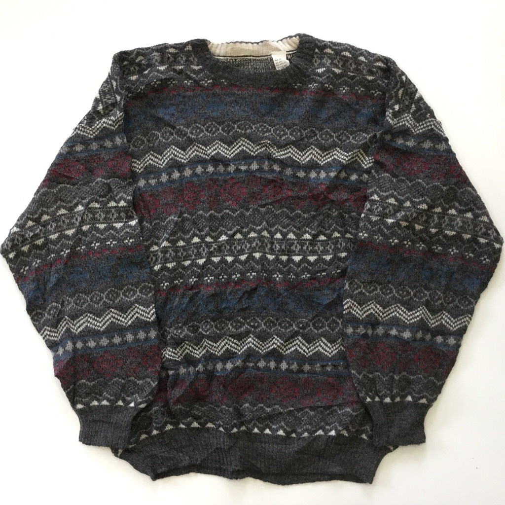 ����ꥫ͢�� ������������ �˥å� MADE IN ITALY ����̵�� XL/���졼�� ��ʪ ���� ���롼�ͥå� US���� ���岷 ����