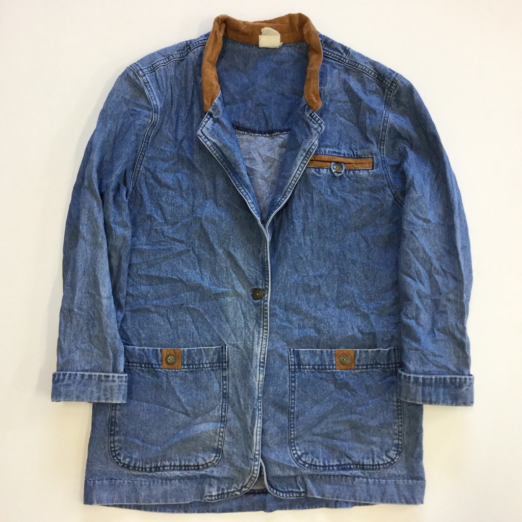 Jantzen ����󥻥� ����ꥫ���� ��ǥ����� �ǥ˥ॸ�㥱�å� �ơ��顼�ɥ��㥱�å� ����̵�� L����/�֥롼 ��ĥܥ��� USA ����� ͢����