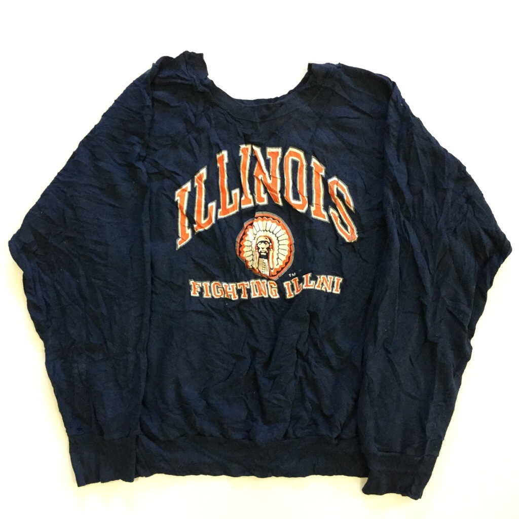 ����ꥫ���� ILLINOIS ����ǥ����� �������å� �ȥ졼�ʡ� ����̵�� XL����/�����ͥ��ӡ� USA ľ͢�� ���ᥫ�� �饰��� ������� �����å� ���ܿ� ���岷 ���� �礭�� �ӥå� �����С�