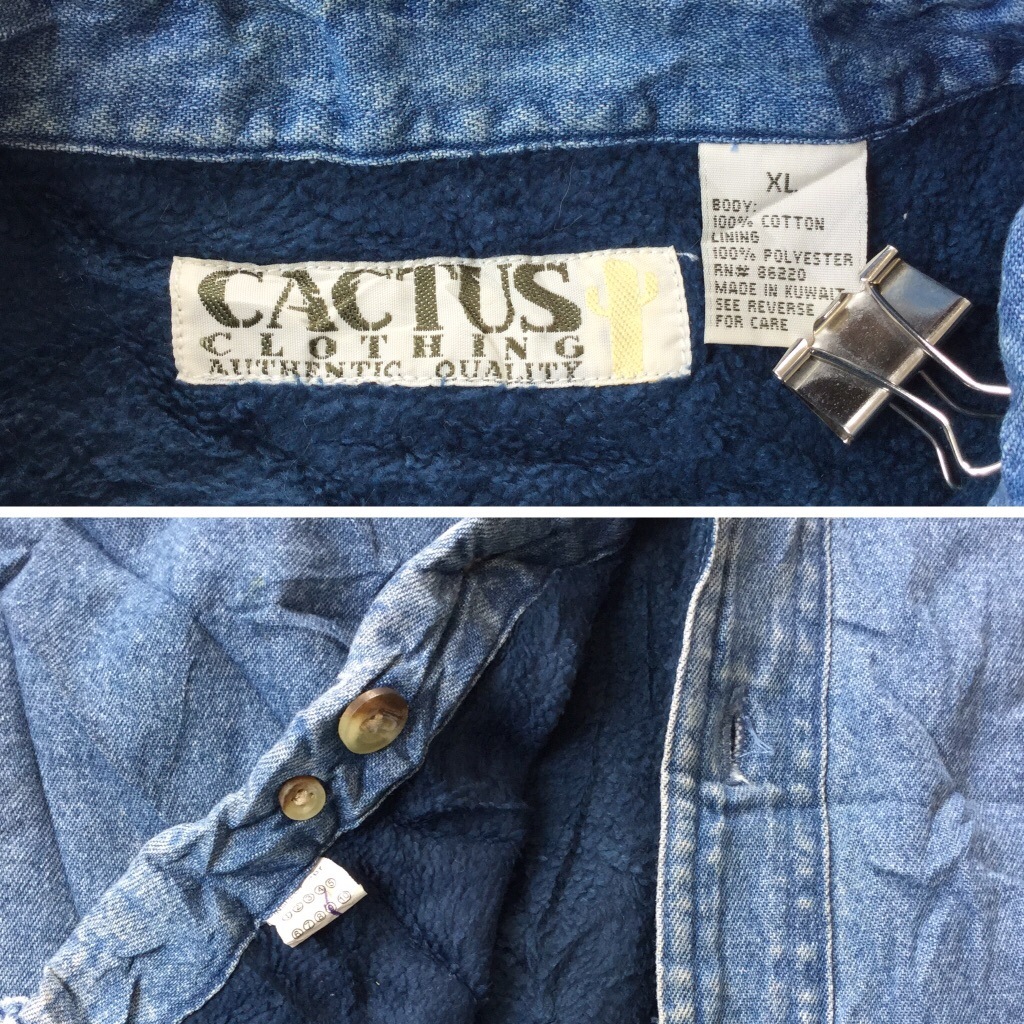 Cactus アメリカ直輸入 デニムシャツジャケット 長袖シャツ ウルフシャツジャケット 送料無料 メンズ Xl デニムブルー フリースライナー 狼 Usa アメカジ ブランド ワーク 古着卸 業販 大きい ビッグ オーバー ー品切れー Spec Co Ltd