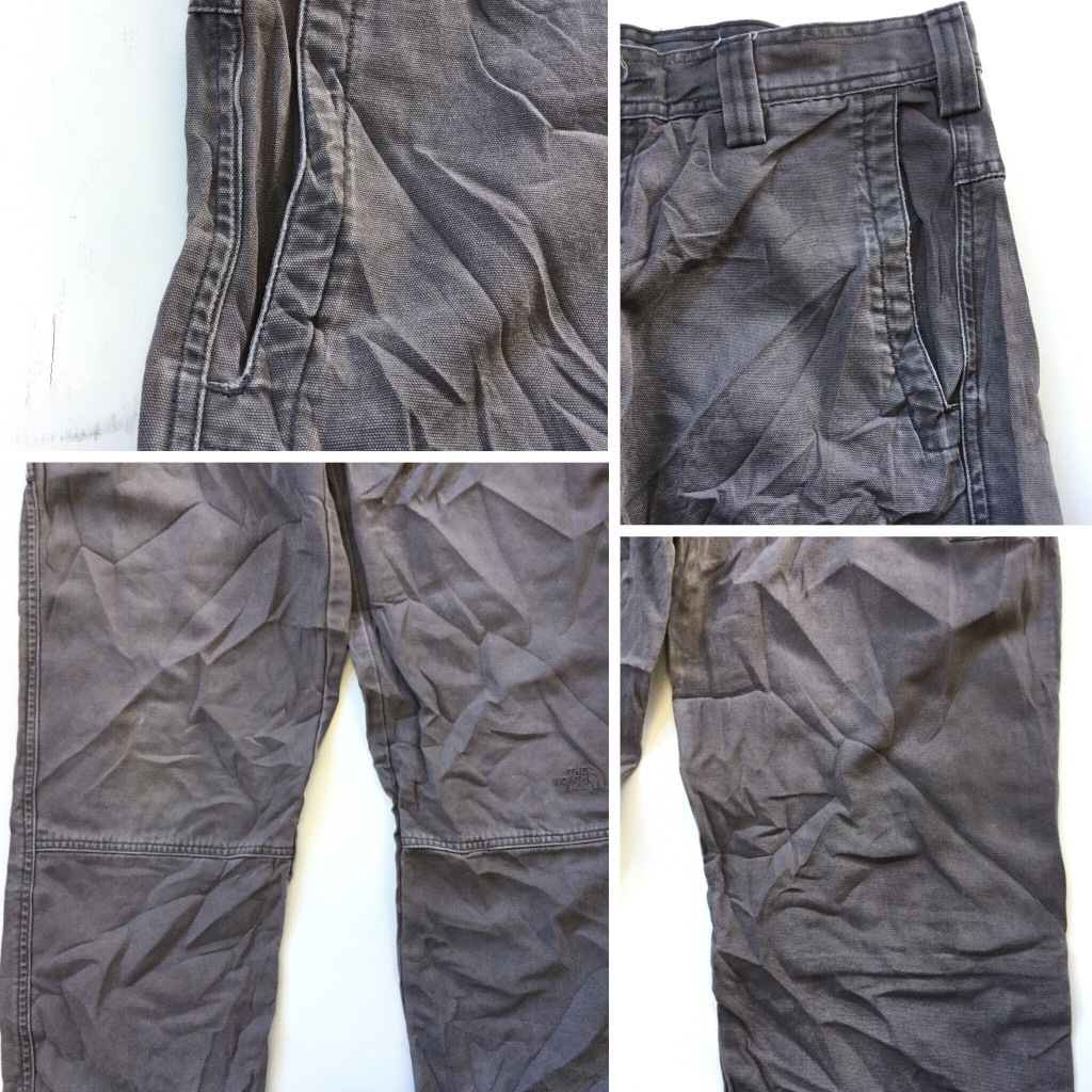 The North Face ノースフェイス コットンパンツ アメリカ直輸入 アウトドア 送料無料 メンズ 32 グレー系 ハンティング ダブルニー マウンテン 山 古着卸 業販 ダック地 帆布 ペインターパンツ アメリカ古着 メンズ ボトムス チノ 綿パン Spec Co Ltd