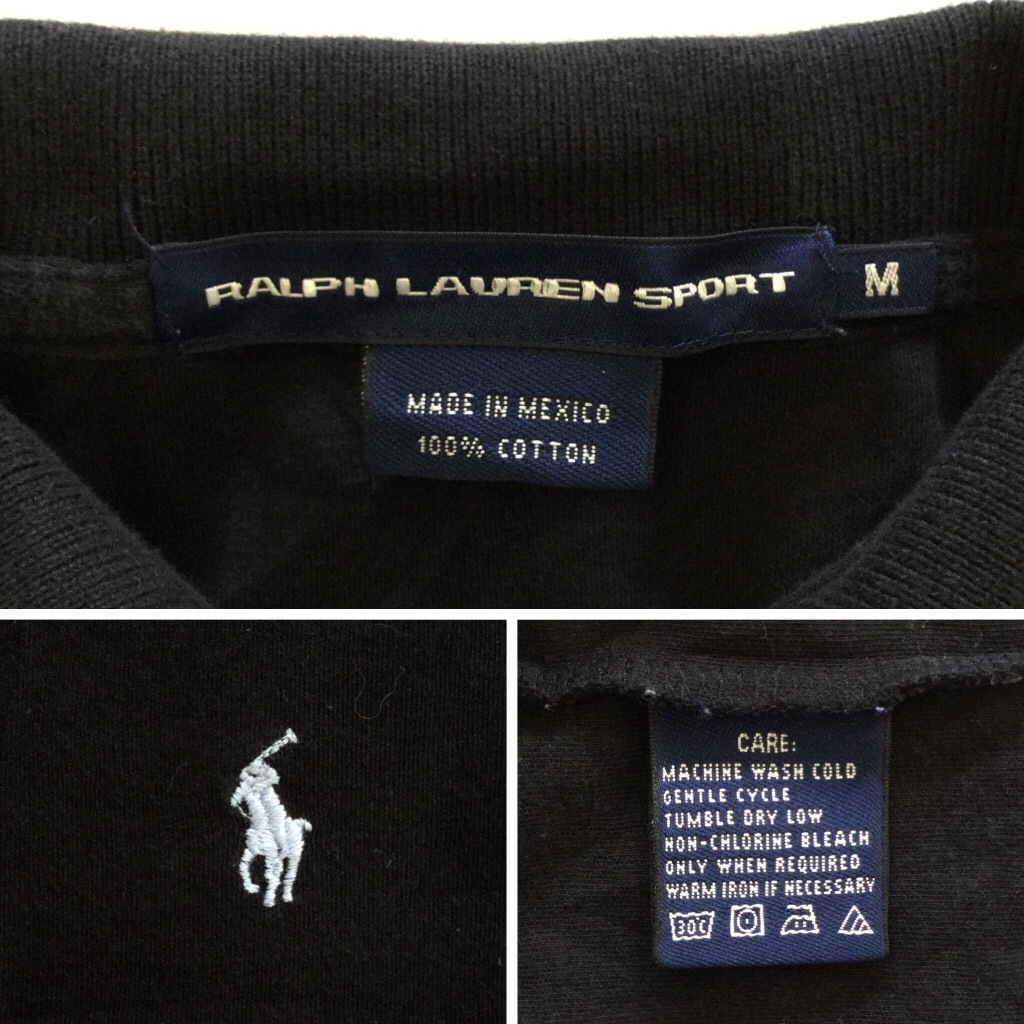 RALPH LAUREN SPORT ���ե������ ���ݡ��� ����ꥫľ͢�� Ⱦµ�ݥ������ ��ǥ����� M/�����֥�å� ����̵�� �֥��� ���ᥫ�� ���ݡ��� ����� �ݥˡ� �ɽ� USA ���岷 ����