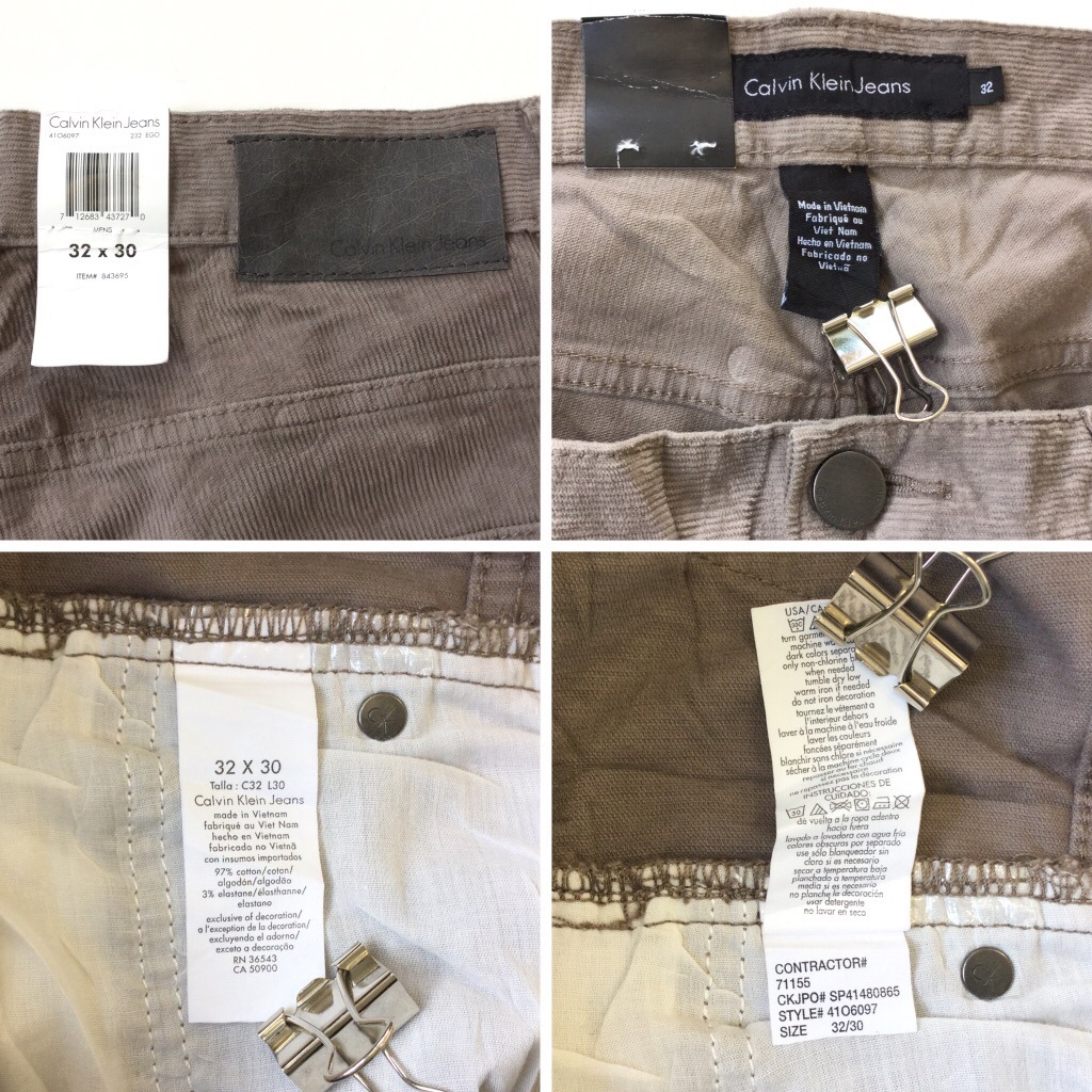 Calvin Klein Jeans ����Х󥯥饤�󥸡��� �����ǥ�����ѥ�� �ǥåɥ��ȥå� ̤������ ����̵�� ��� 32x30 USA �֥��� ���ᥫ�� �����奢�� �ȥ�å� CK ����ꥫľ͢�� ���岷