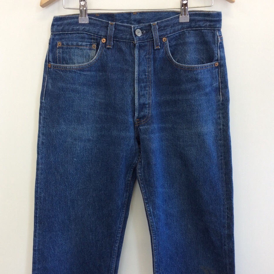 LEVI'S ������ MADE IN USA �֥롼������ W31 �ǥ˥�ѥ�� �꡼�Х��� �ӥ�ơ���