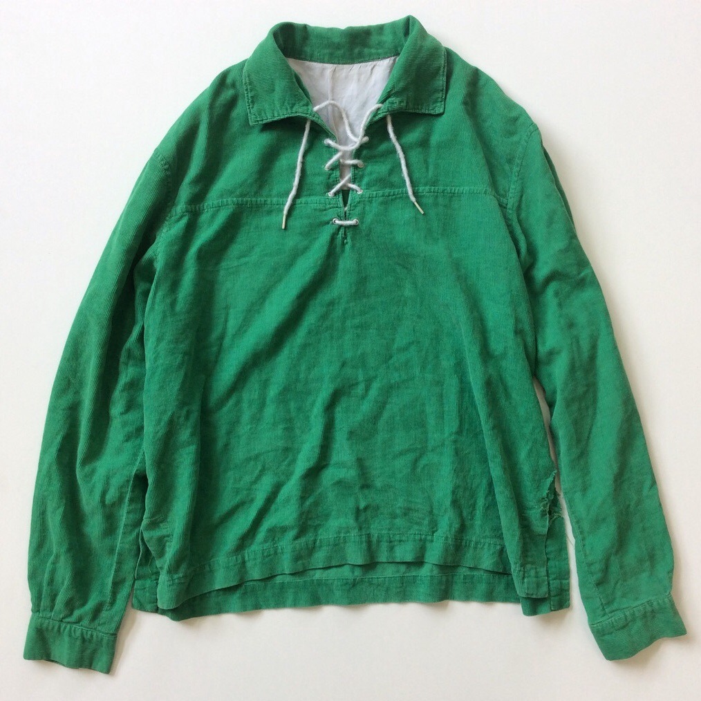 ����ꥫ͢�� �ӥ�ơ��� ����̵�� �졼�����å� �����ǥ��������ĥ��㥱�å� M-L/�� ���ᥫ�� ���� �쥢 USA vintage lace up shirt jacket