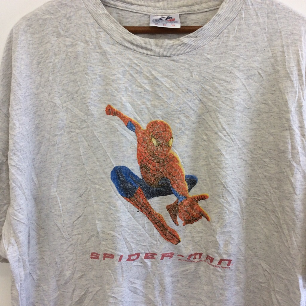 SPIDERMAN ѥޥ ᥳ ȾµT ̵ ꥫľ͢ XL/ߤꥰ졼 ᥫ ޡ٥ T MARVEL ߥå ˥ ̡ 礭 ӥå