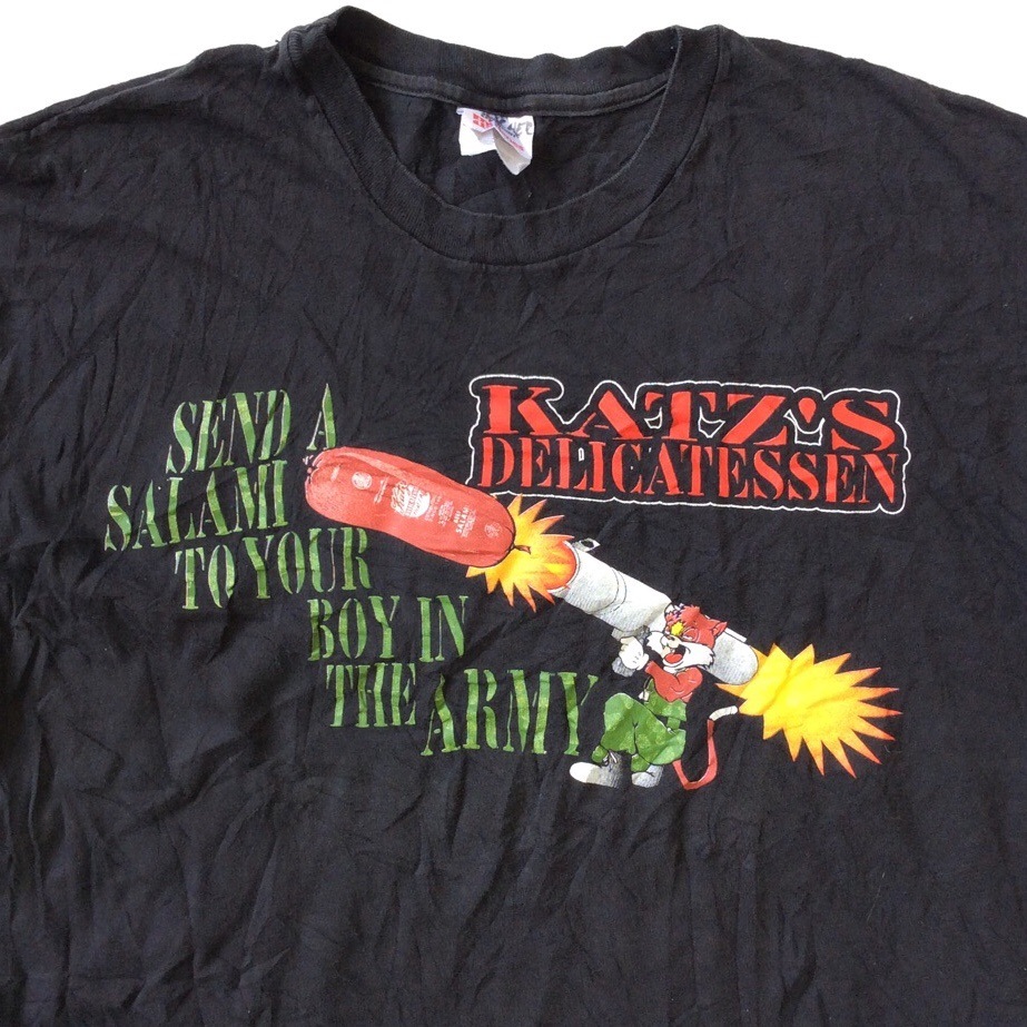 KATZ'S DELICATESSEN åġǥꥫƥå ˥塼衼 Ϸޥ쥹ȥ ȾµT XL/ ꥫ͢ ̵ Х ӡե Hanes إ ARMY 礭 ӥå
