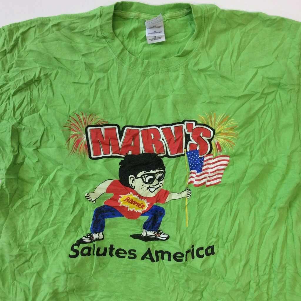 Marv's Fireworks �ޡ����� �ե����䡼����� ȾµT����� �ֲ� ����̵�� XL/���� ����ꥫľ͢�� �礭�������� �ӥå������� LL O